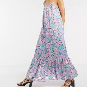 ASOS Maxi Dress Size 14 with ruffle hem